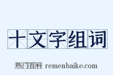 十文字组词是什么意思的图片